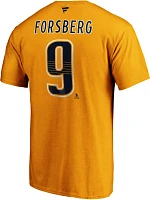 NHL Men's Nashville Predators Filip Forsberg #9 Gold Player T-Shirt