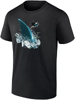 NHL San Jose Sharks Ice Cluster Black T-Shirt