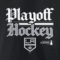 NHL 2022 Stanley Cup Playoffs Los Angeles Kings Slogan Black T-Shirt