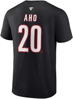 NHL Carolina Hurricanes Sebastian Aho #20 Black T-Shirt