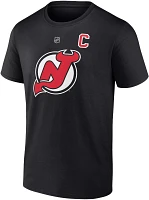 NHL New Jersey Devils Nico Hischier #13 Black T-Shirt