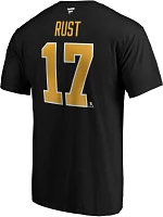 NHL Men's Pittsburgh Penguins Bryan Rust #17 Black Player T-Shirt