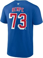 NHL Adult New York Rangers Matt Rempe #73 Blue T-Shirt