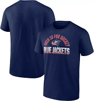 NHL Adult Columbus Blue Jackets Wordmark Navy T-Shirt