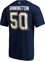 NHL St. Louis Blues Jordan Binnington #50 Navy Player T-Shirt