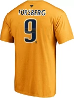 NHL Men's Nashville Predators Filip Forsberg #9 Gold Player T-Shirt