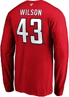 NHL Men's Washington Capitals Tom Wilson #43 Red Long Sleeve Player Shirt