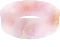 Qalo Women's Pink Metallic Marble Silicone Ring