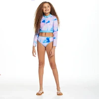 Andy & Evan Girls' Long Sleeve Rash Guard 2-Piece Set