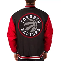 JH Design Men's Toronto Raptors Black Twill Jacket