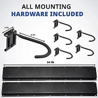 RaxGo Wall Mounted Bike Rack with 6 Adjustable Hooks