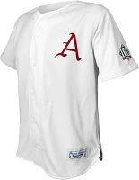 Retro Brand Men's Arkansas Razorbacks White Replica Baseball Jersey