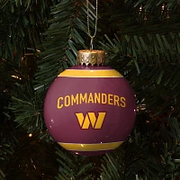 FOCO Washington Commanders Glass Ball Ornament