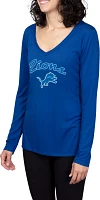 Concepts Sport Women's Detroit Lions Marathon Royal Long Sleeve T-Shirt