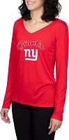 Concepts Sport Women's New York Giants Marathon Red Long Sleeve T-Shirt