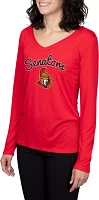 Concepts Sport Women's Ottawa Senators Marathon  Knit Long Sleeve T-Shirt