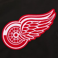 JH Design Detroit Red Wings Black Bomber Jacket