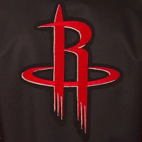 JH Design Men's Houston Rockets Black Twill Jacket