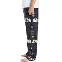 Concepts Sport Men's New Orleans Saints Gauge Black All-Over-Print Pants