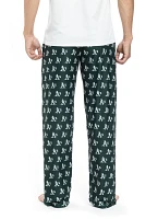 College Concepts Men's Oakland Athletics Green All Over Print Pants