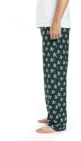 College Concepts Men's Oakland Athletics Green All Over Print Pants