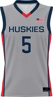 Prosphere Men's UConn Huskies #5 Grey Paige Bueckers Full Sublimated Alternate  Basketball Jersey