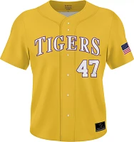 Prosphere Men's LSU Tigers #47 Gold Tommy White Full Sublimated Baseball Jersey