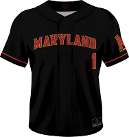 Prosphere Men's Maryland Terrapins #1 Black Full Button Alternate Baseball Jersey