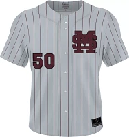 Prosphere Men's Mississippi State Bulldogs #50 Grey Jurrangelo Cijntje Full Button Replica Baseball Jersey