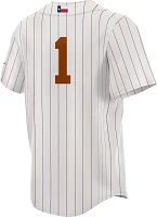 Prosphere Men's Texas Longhorns #1 White Full Button Replica Baseball Jersey