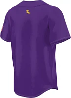 Prosphere Youth LSU Tigers #1Purple Full Button Replica Baseball Jersey