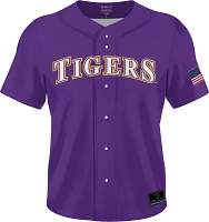 Prosphere Youth LSU Tigers #1Purple Full Button Replica Baseball Jersey