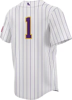 Prosphere Youth LSU Tigers #1 White Full Button Replica Baseball Jersey