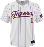 Prosphere Youth LSU Tigers #1 White Full Button Replica Baseball Jersey
