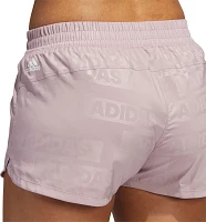 adidas Women's Pacer Woven Deboss Shorts