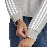 adidas Originals Women's Essentials 3-Stripes French Terry Crop Hoodie