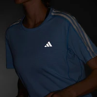 adidas Women's Own The Run 3-Stripes Tee