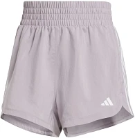 adidas Women's Pacer Training 3-Stripes Woven High-Rise Shorts