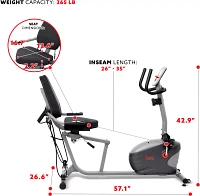 Sunny Health and Fitness Interactive Recumbent Bike