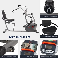 Sunny Health & Fitness Smart Recumbent Elliptical