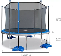 TruJump 12 Foot Trampoline Enclosure and Spin Light