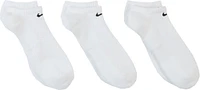 Nike Men's Dri-FIT Everyday Cushioned No-Show Training Golf Socks – 3 Pack