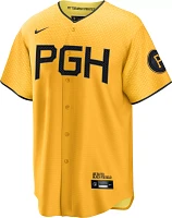 Nike Men's Pittsburgh Pirates 2023 City Connect Ke'Bryan Hayes #13 Cool Base Jersey