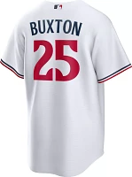 Nike Men's Minnesota Twins Byron Buxton #25 White Cool Base Home Jersey