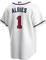 Nike Men's Replica Atlanta Braves Ozzie Albies #1 White Cool Base Jersey