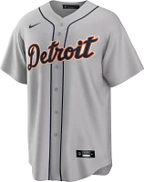 Nike Men's Detroit Tigers Javier Báez #28 Gray Road Cool Base Jersey