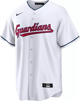 Nike Men's Cleveland Guardians Shane Bieber #57 White Cool Base Home Jersey