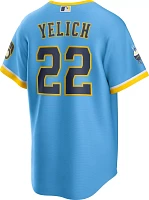 Nike Men's Milwaukee Brewers 2022 City Connect Christian Yelich #22 Cool Base Jersey