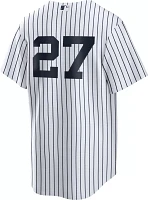 Nike Men's New York Yankees Giancarlo Stanton #27 White Cool Base Home Jersey