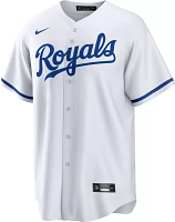 Nike Men's Kansas City Royals Bobby Witt Jr. #7 White Cool Base Home Jersey